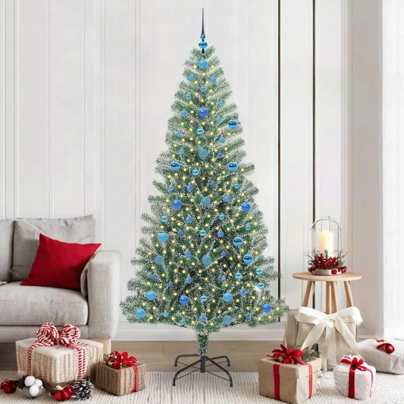 Dirbtinė Kalėdų Eglė Su Sniegu ir LED Šviesa su 300 LED 210 cm