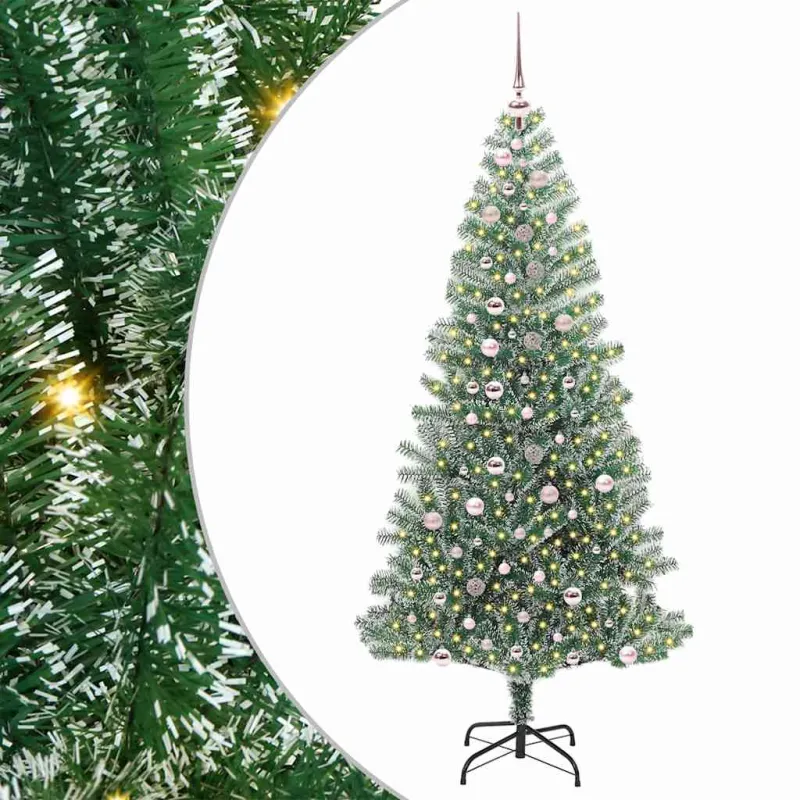 Dirbtinė Kalėdų Eglė Su Sniegu ir LED Šviesa su 300 LED 240 cm