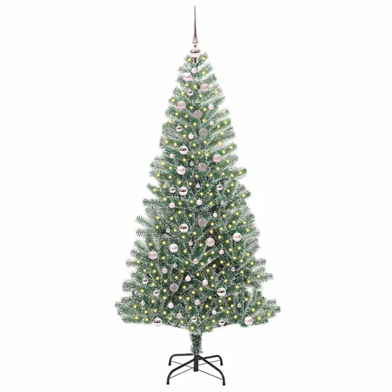 Dirbtinė Kalėdų Eglė Su Sniegu ir LED Šviesa su 300 LED 240 cm
