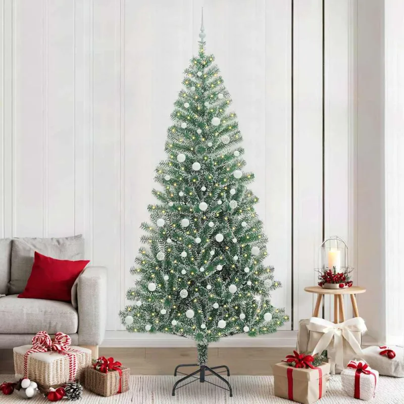 Dirbtinė Kalėdų Eglė Su Sniegu ir LED Šviesa su 300 LED 240 cm