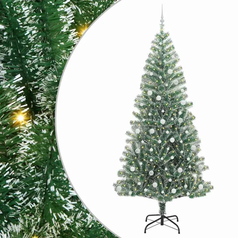Dirbtinė Kalėdų Eglė Su Sniegu ir LED Šviesa su 300 LED 240 cm
