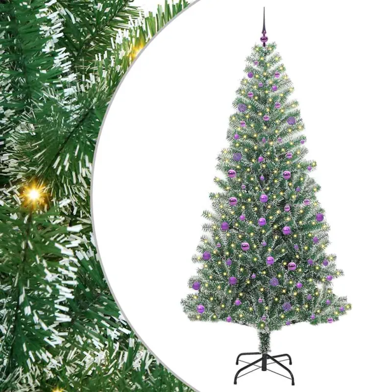 Dirbtinė Kalėdų Eglė Su Sniegu ir LED Šviesa su 300 LED 240 cm