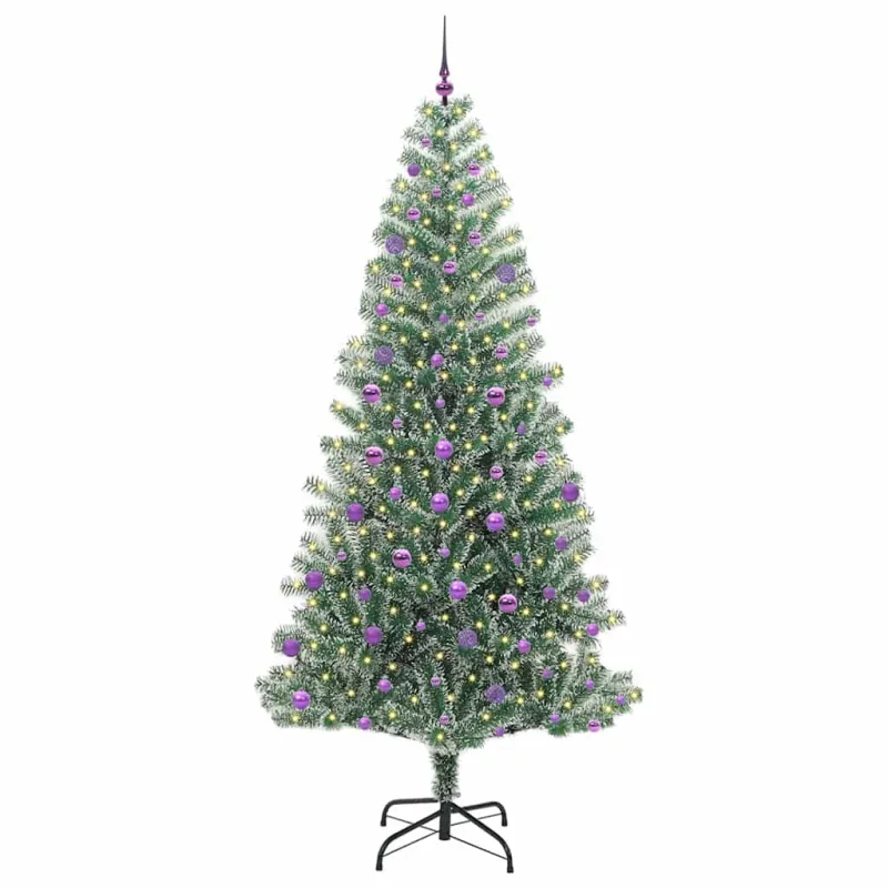 Dirbtinė Kalėdų Eglė Su Sniegu ir LED Šviesa su 300 LED 240 cm