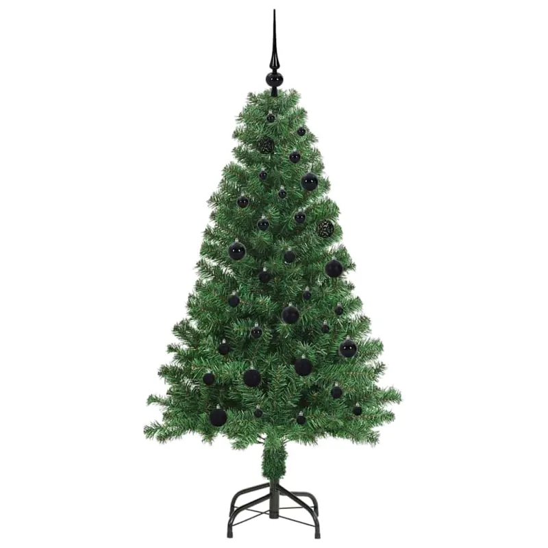 Dirbtinė Kalėdų eglutė Žalia 150 cm PVC ir Plienas ir Plastikas