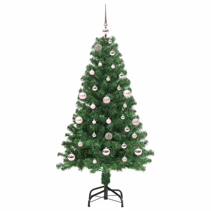Dirbtinė Kalėdų eglutė Žalia 150 cm PVC ir Plienas ir Plastikas