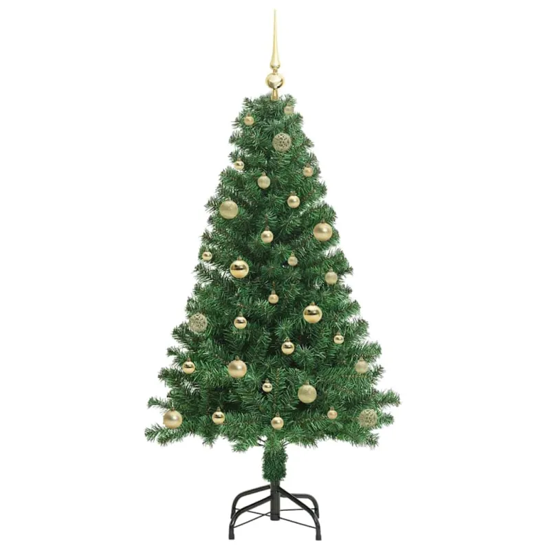 Dirbtinė Kalėdų eglutė Žalia 150 cm PVC ir Plienas ir Plastikas