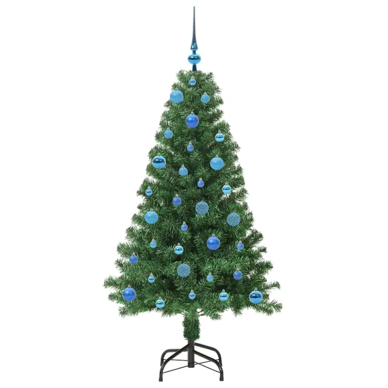 Dirbtinė Kalėdų eglutė Žalia 150 cm PVC ir Plienas ir Plastikas