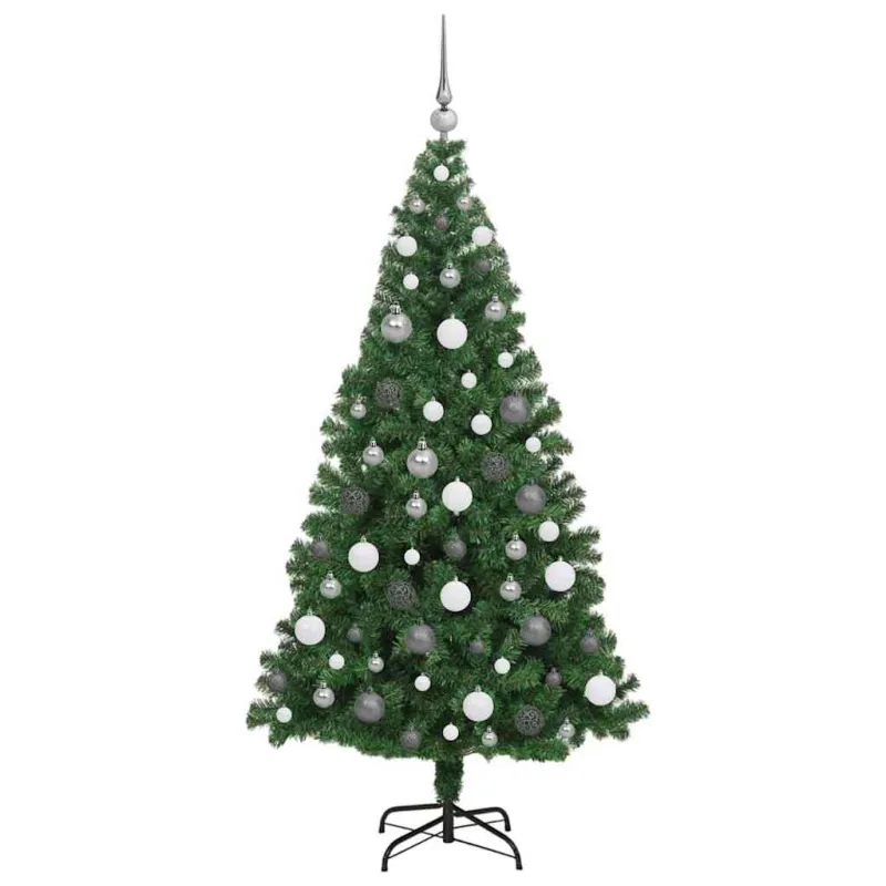 Dirbtinė Kalėdų eglutė Žalia 180 cm PVC ir Plienas ir Plastikas