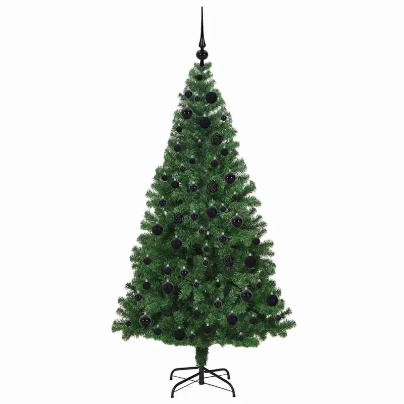 Dirbtinė Kalėdų eglutė Žalia 180 cm PVC ir Plienas ir Plastikas