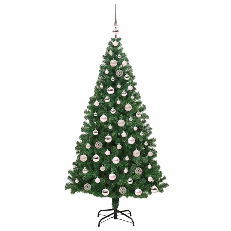 Dirbtinė Kalėdų eglutė Žalia 180 cm PVC ir Plienas ir Plastikas