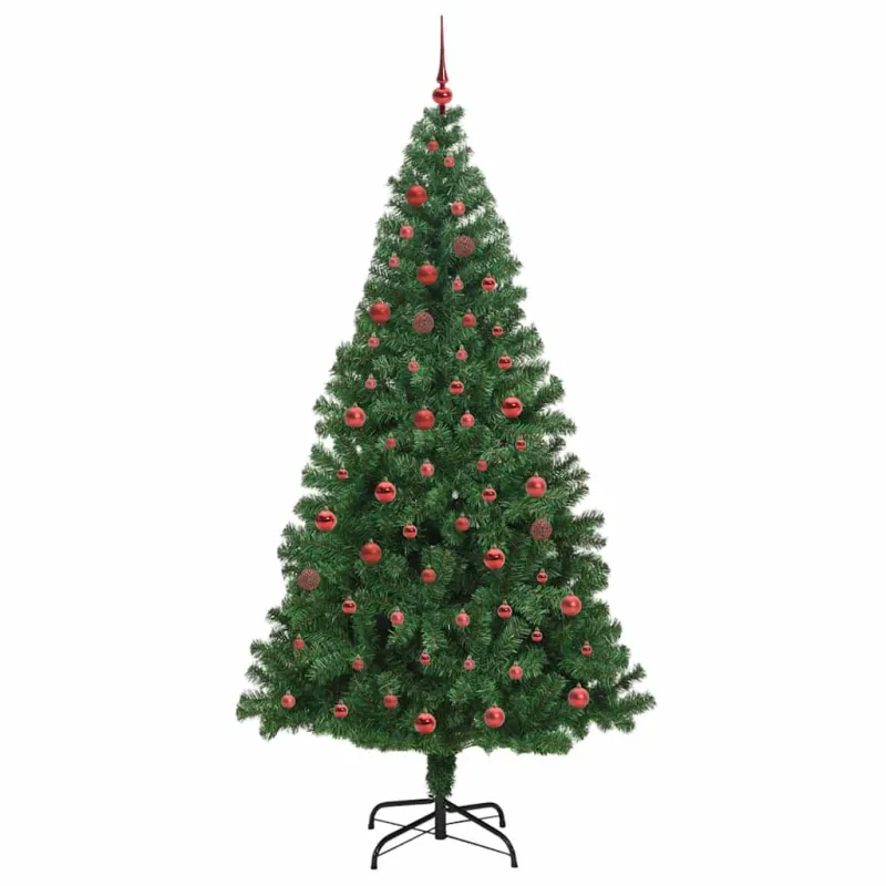 Dirbtinė Kalėdų eglutė Žalia 210 cm PVC ir Plienas ir Plastikas