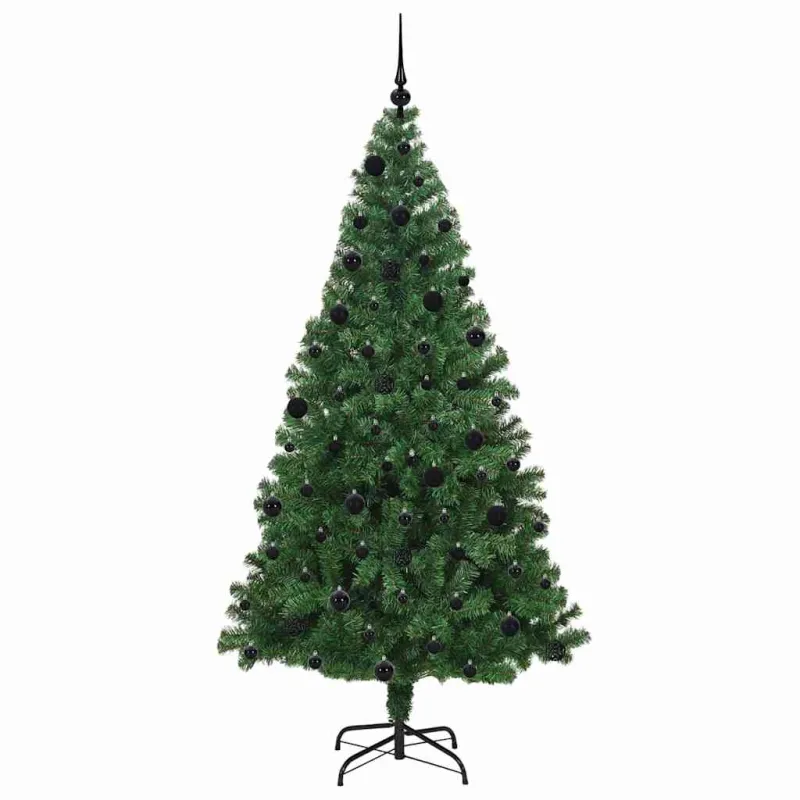 Dirbtinė Kalėdų eglutė Žalia 210 cm PVC ir Plienas ir Plastikas