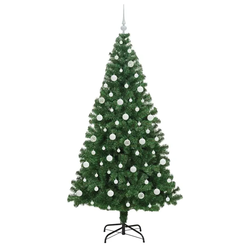 Dirbtinė Kalėdų eglutė Žalia 210 cm PVC ir Plienas ir Plastikas