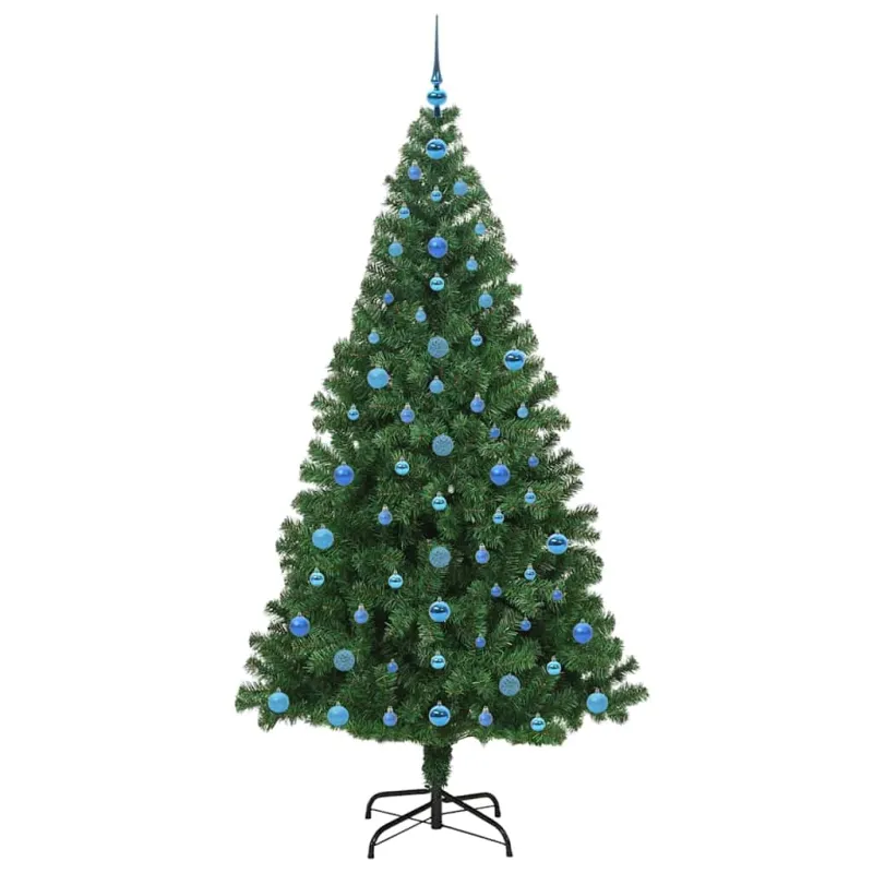 Dirbtinė Kalėdų eglutė Žalia 210 cm PVC ir Plienas ir Plastikas