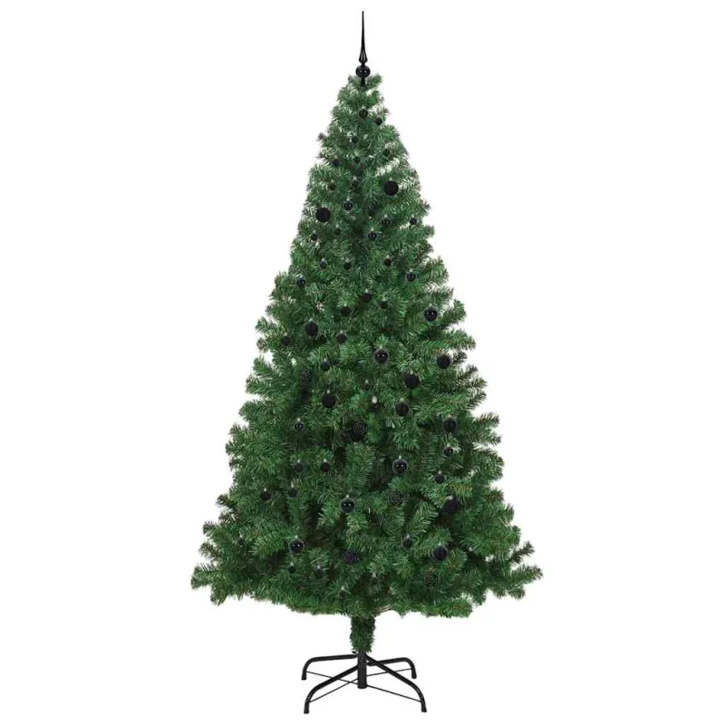 Dirbtinė Kalėdų eglutė Žalia 240 cm PVC ir Plienas ir Plastikas