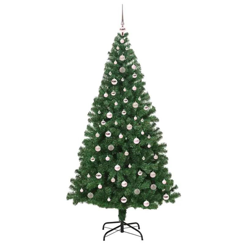 Dirbtinė Kalėdų eglutė Žalia 240 cm PVC ir Plienas ir Plastikas