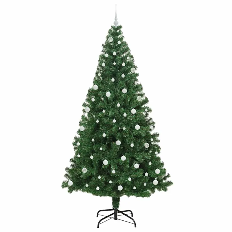 Dirbtinė Kalėdų eglutė Žalia 240 cm PVC ir Plienas ir Plastikas