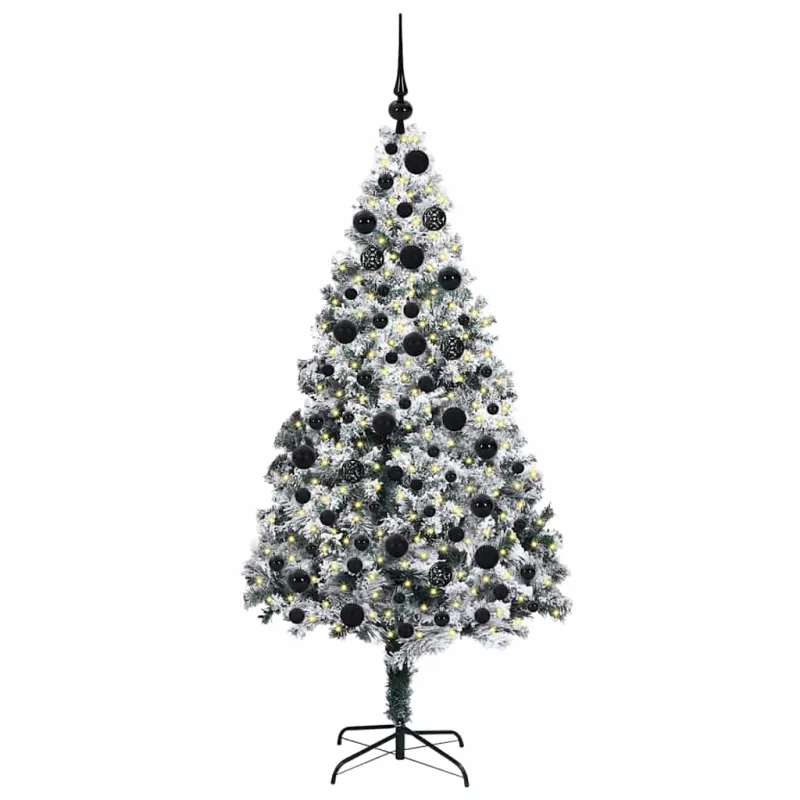 Dirbtinė Kalėdų eglutė Balta 180 cm PVC ir Plienas ir Plastikas