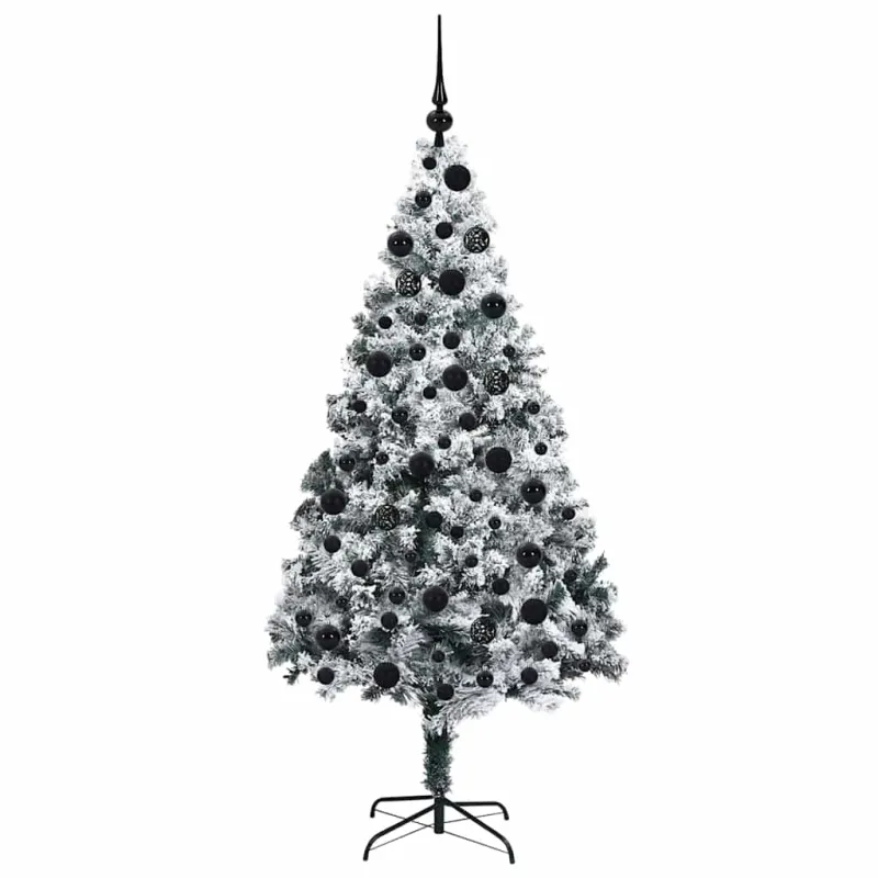 Dirbtinė Kalėdų eglutė Balta 180 cm PVC ir Plienas ir Plastikas