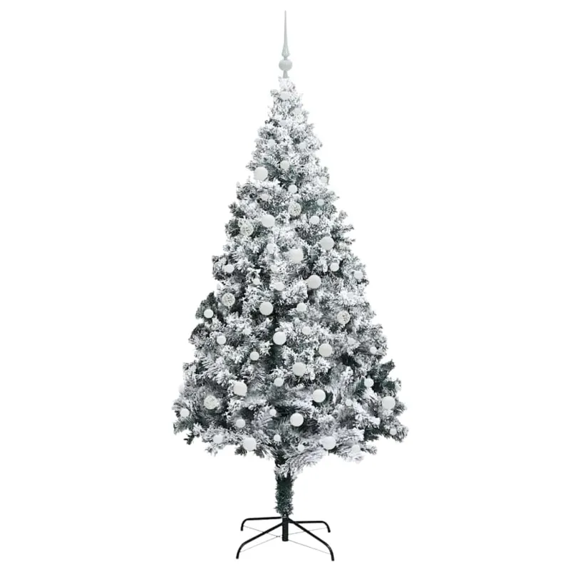 Dirbtinė Kalėdų eglutė Balta 180 cm PVC ir Plienas ir Plastikas