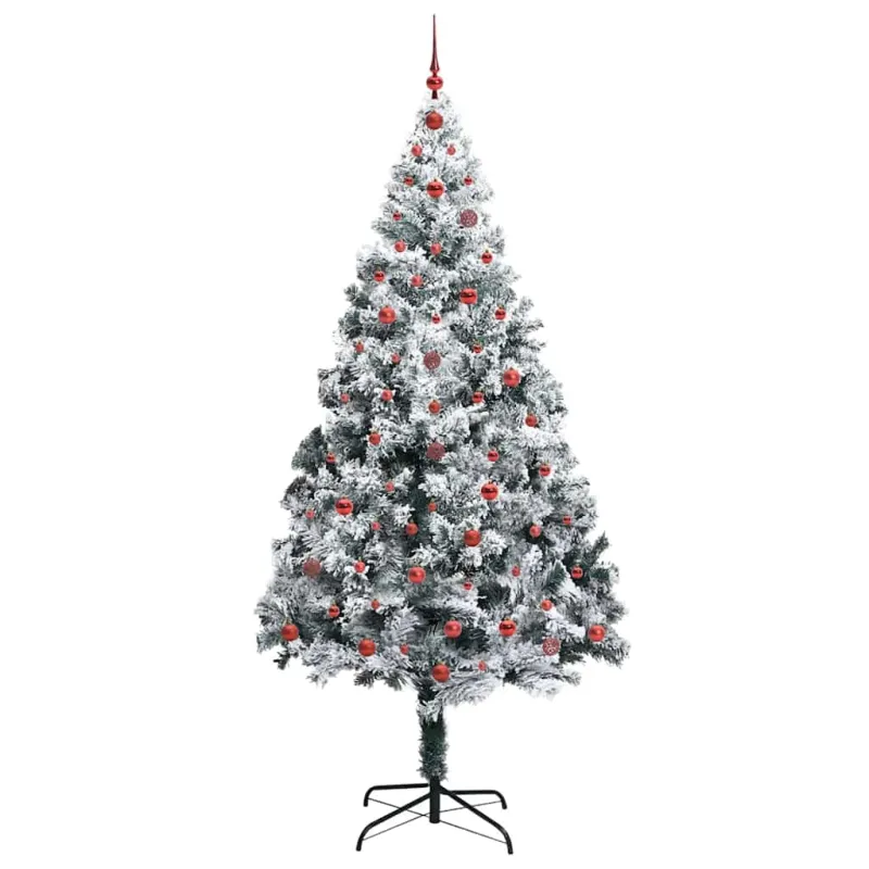 Dirbtinė Kalėdų eglutė Balta 240 cm PVC ir Plienas ir Plastikas