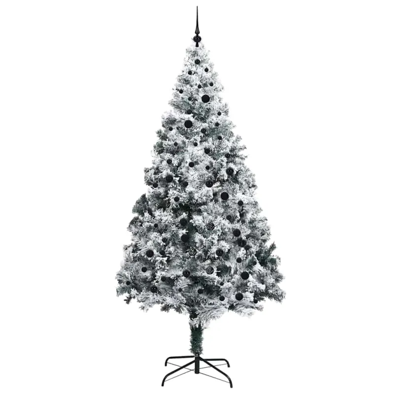 Dirbtinė Kalėdų eglutė Balta 240 cm PVC ir Plienas ir Plastikas