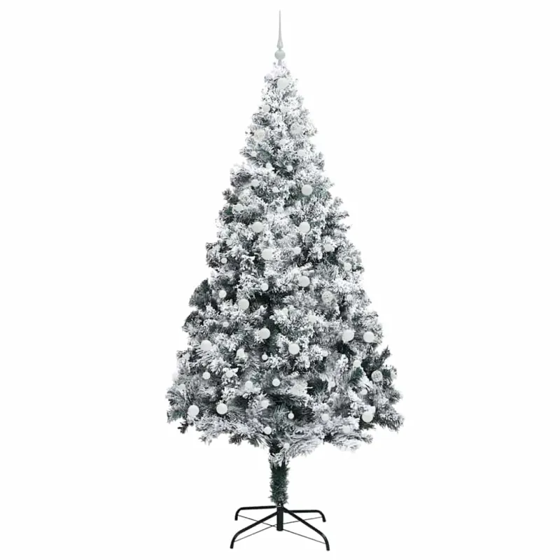 Dirbtinė Kalėdų eglutė Balta 240 cm PVC ir Plienas ir Plastikas