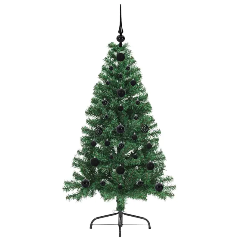 Dirbtinis prieššventinis eglutė su šviesomis Žalia 120 cm PVC
