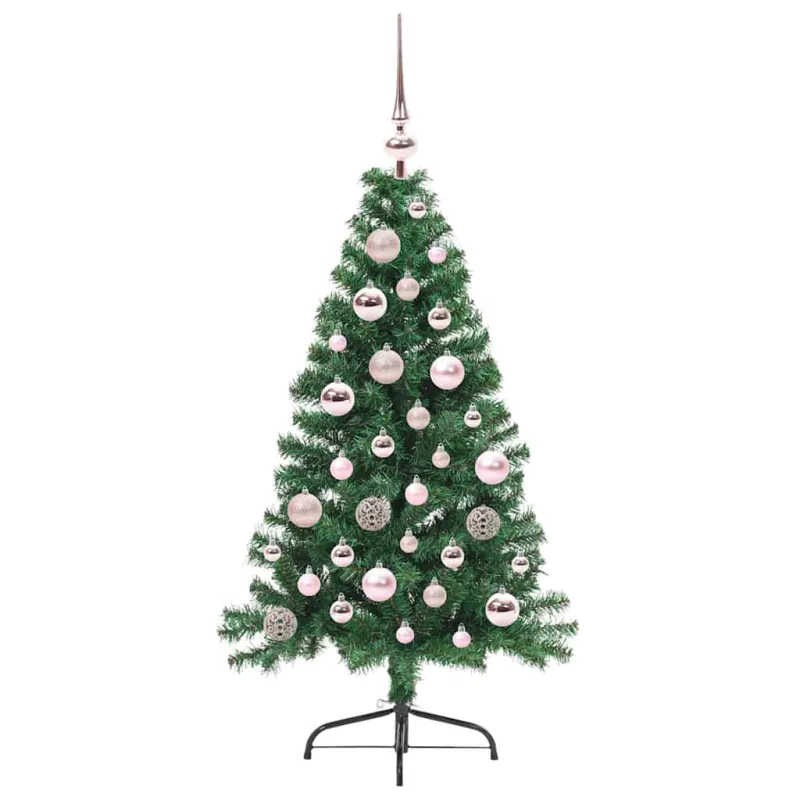 Dirbtinis prieššventinis eglutė su šviesomis Žalia 120 cm PVC