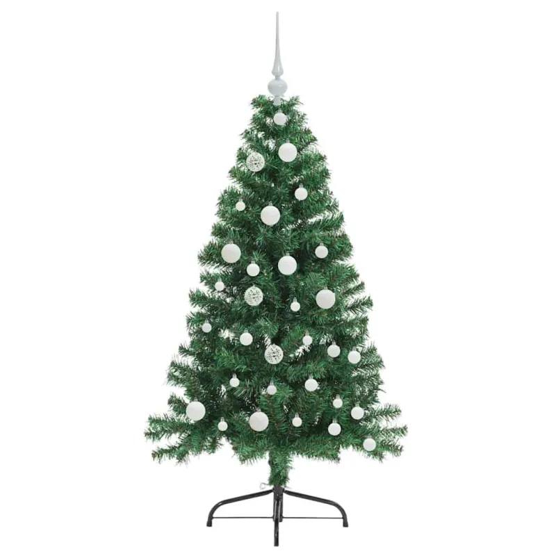Dirbtinis prieššventinis eglutė su šviesomis Žalia 120 cm PVC