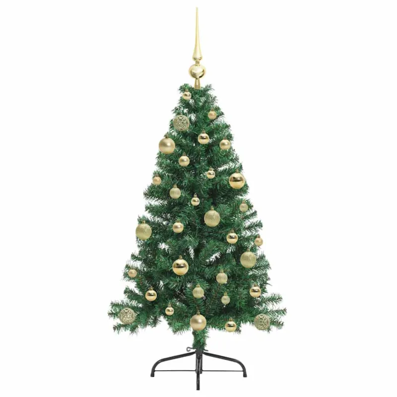 Dirbtinis prieššventinis eglutė su šviesomis Žalia 120 cm PVC