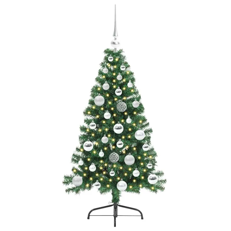 Dirbtinis prieššventinis eglutė su šviesomis Žalia 120 cm PVC