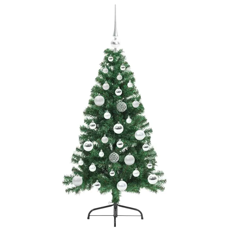 Dirbtinis prieššventinis eglutė su šviesomis Žalia 120 cm PVC