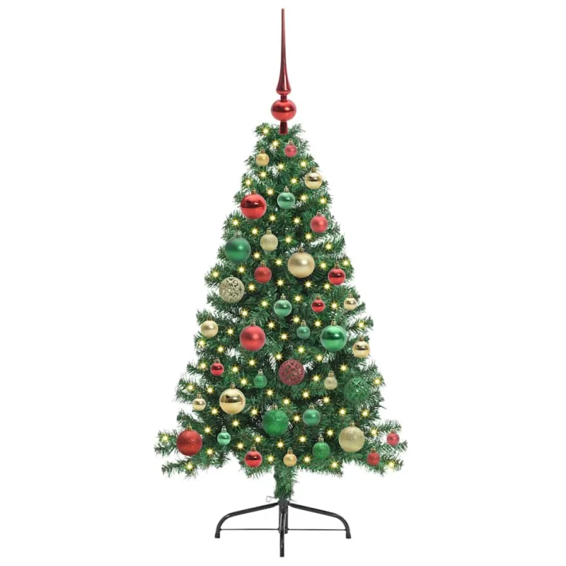 Dirbtinis prieššventinis eglutė su šviesomis Žalia 120 cm PVC