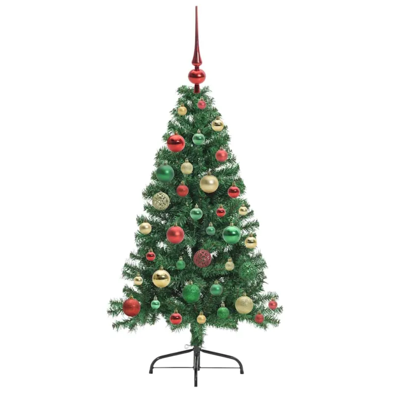 Dirbtinis prieššventinis eglutė su šviesomis Žalia 120 cm PVC