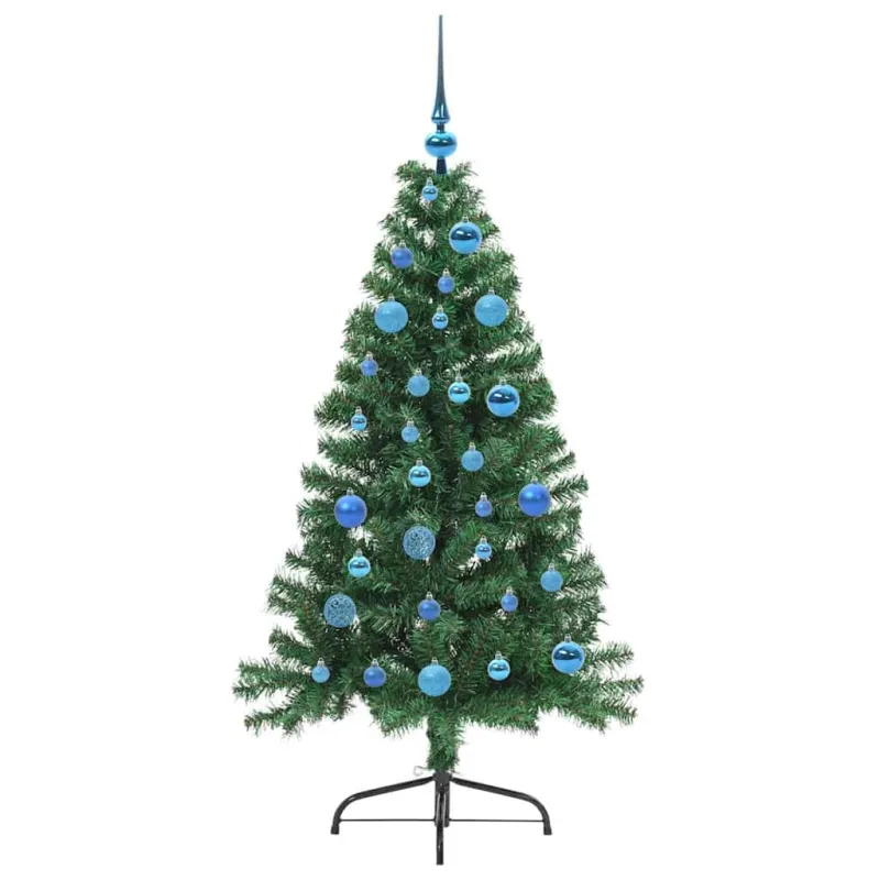Dirbtinis prieššventinis eglutė su šviesomis Žalia 150 cm PVC