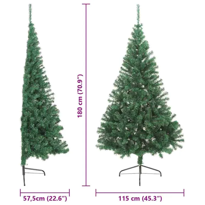 Dirbtinis prieššventinis eglutė su šviesomis Žalia 180 cm PVC