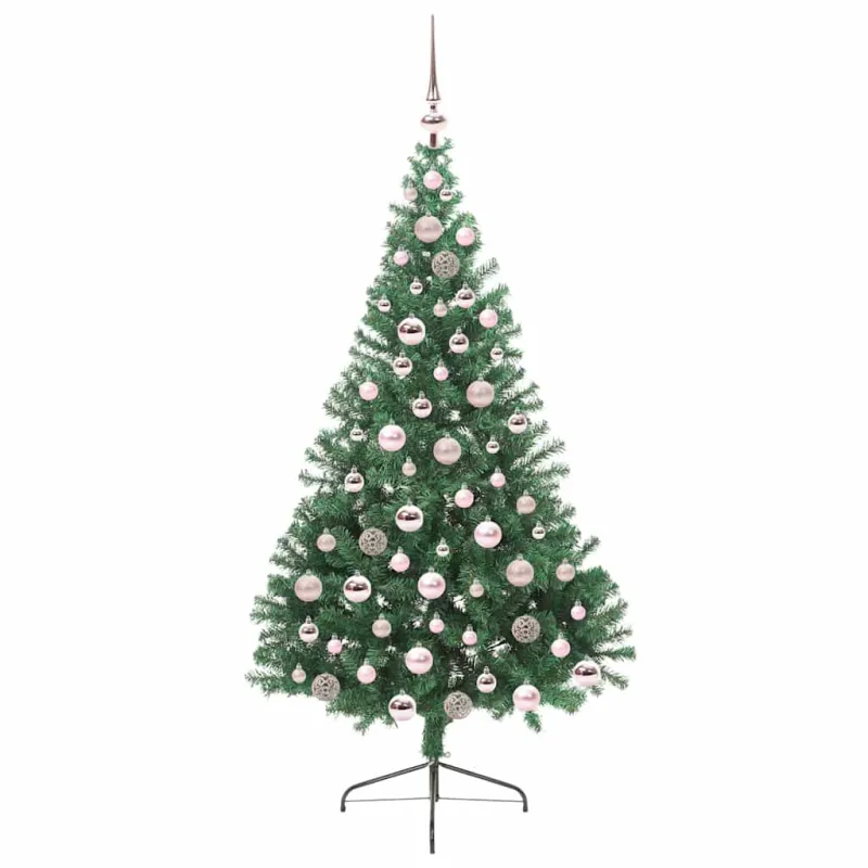 Dirbtinis prieššventinis eglutė su šviesomis Žalia 180 cm PVC