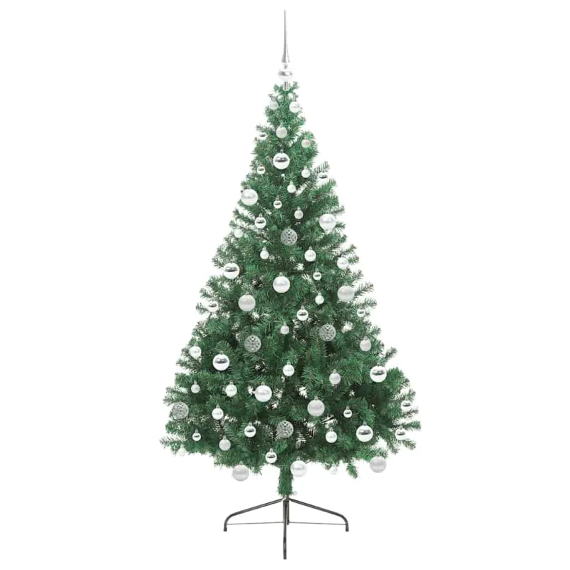 Dirbtinis prieššventinis eglutė su šviesomis Žalia 180 cm PVC