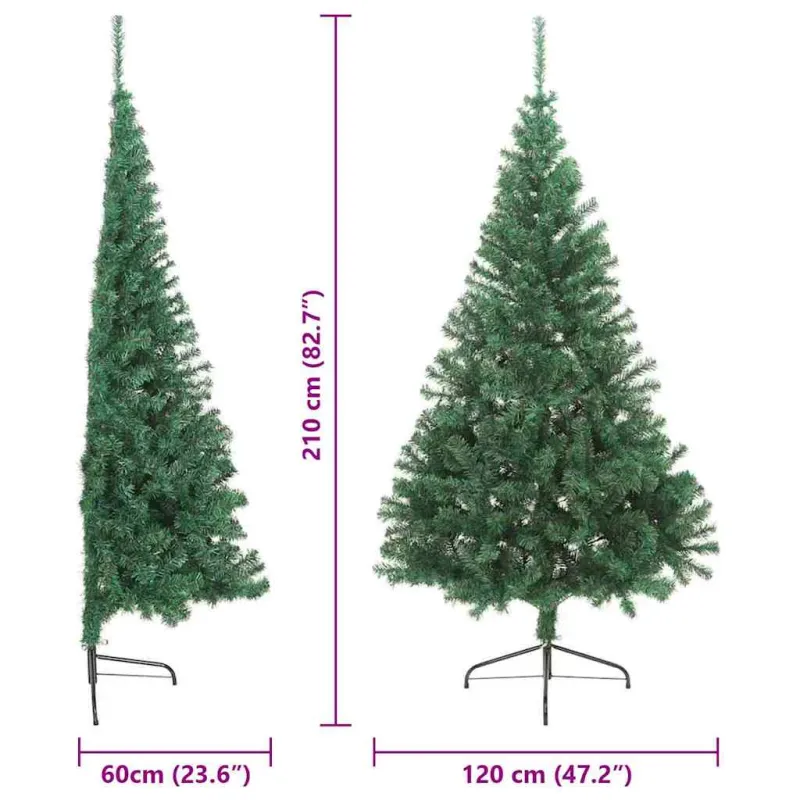 Dirbtinis prieššventinis eglutė su šviesomis Žalia 210 cm PVC