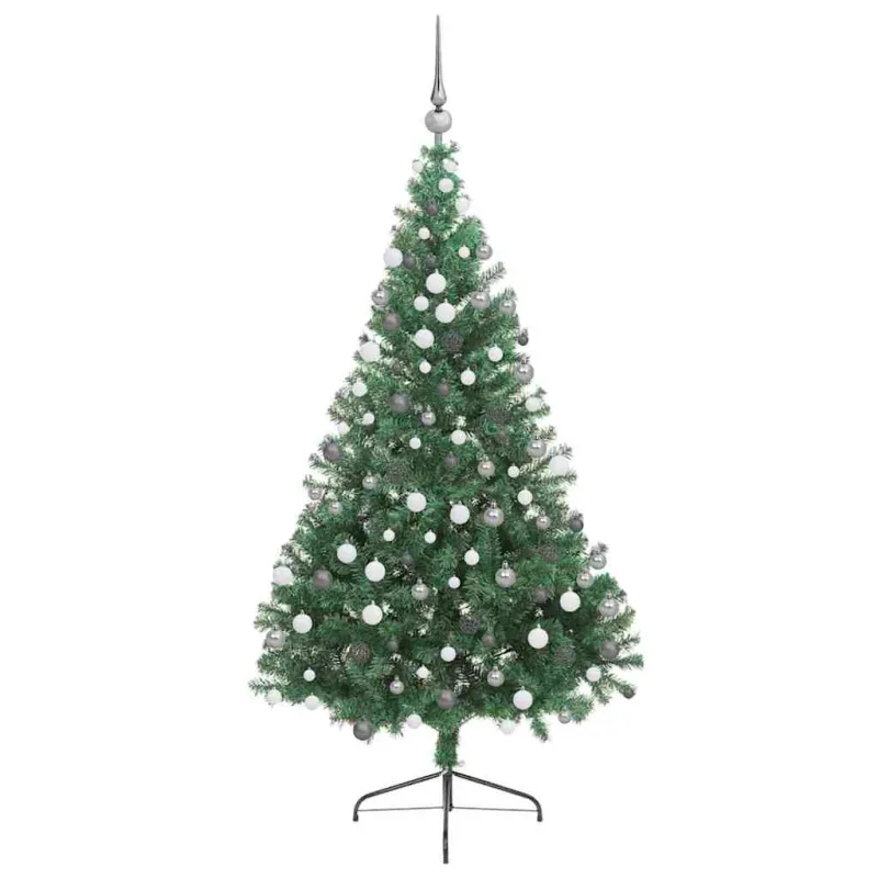Dirbtinis prieššventinis eglutė su šviesomis Žalia 210 cm PVC
