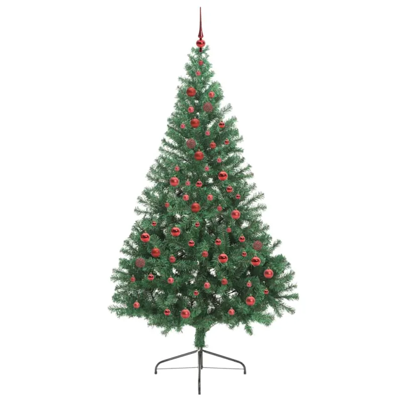 Dirbtinis prieššventinis eglutė su šviesomis Žalia 210 cm PVC