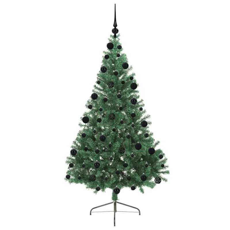 Dirbtinis prieššventinis eglutė su šviesomis Žalia 210 cm PVC
