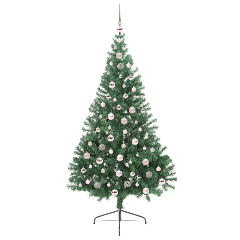 Dirbtinis prieššventinis eglutė su šviesomis Žalia 210 cm PVC