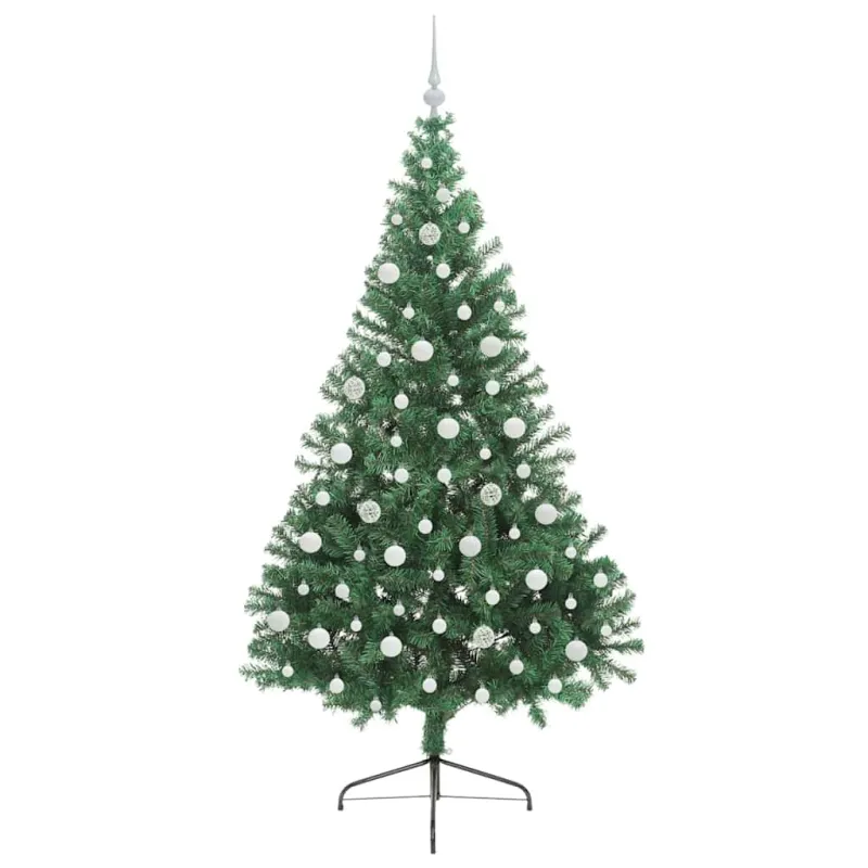 Dirbtinis prieššventinis eglutė su šviesomis Žalia 210 cm PVC