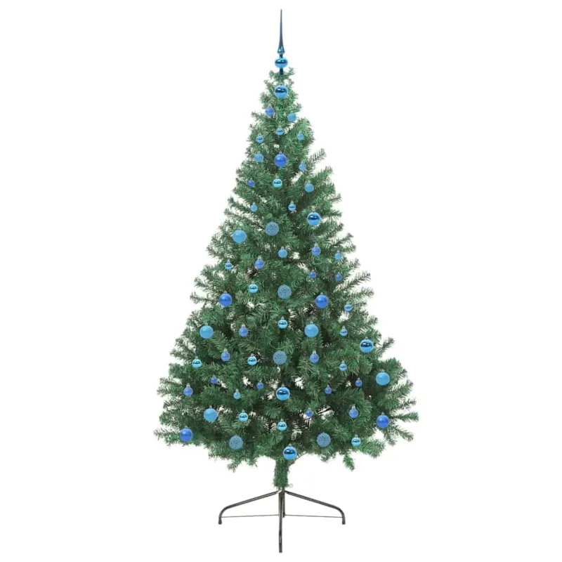Dirbtinis prieššventinis eglutė su šviesomis Žalia 210 cm PVC