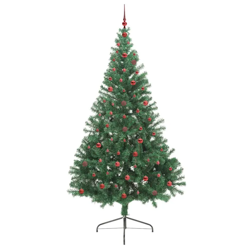 Dirbtinis prieššventinis eglutė su šviesomis Žalia 240 cm PVC