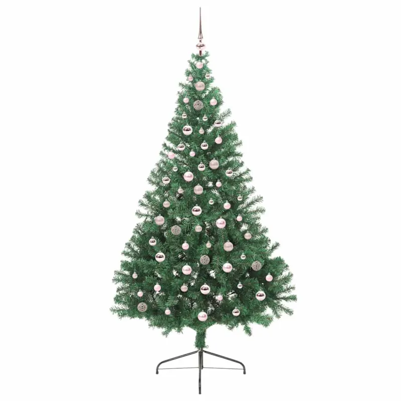 Dirbtinis prieššventinis eglutė su šviesomis Žalia 240 cm PVC