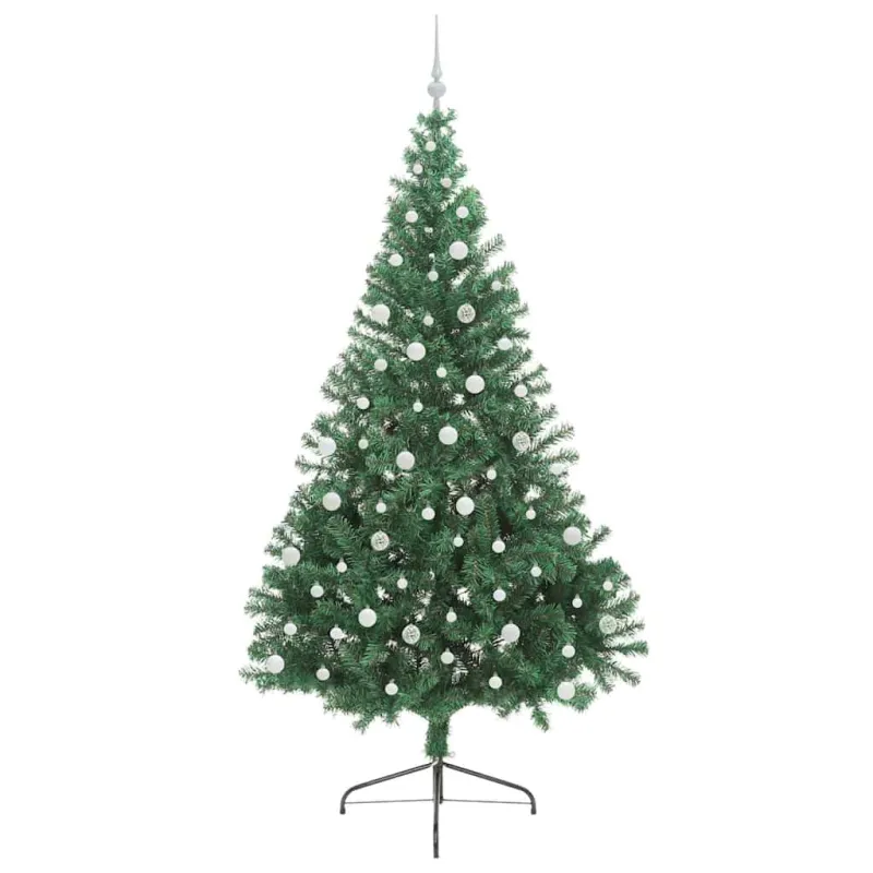 Dirbtinis prieššventinis eglutė su šviesomis Žalia 240 cm PVC