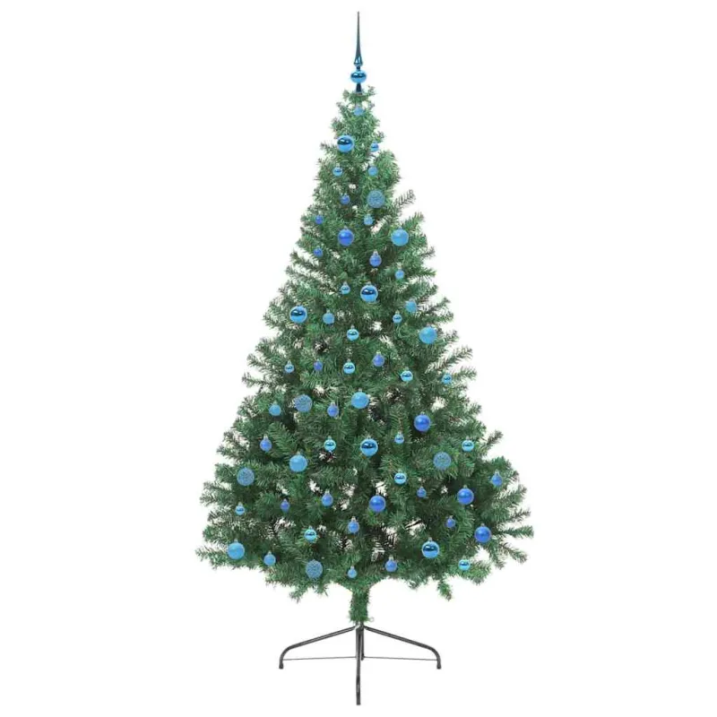 Dirbtinis prieššventinis eglutė su šviesomis Žalia 240 cm PVC